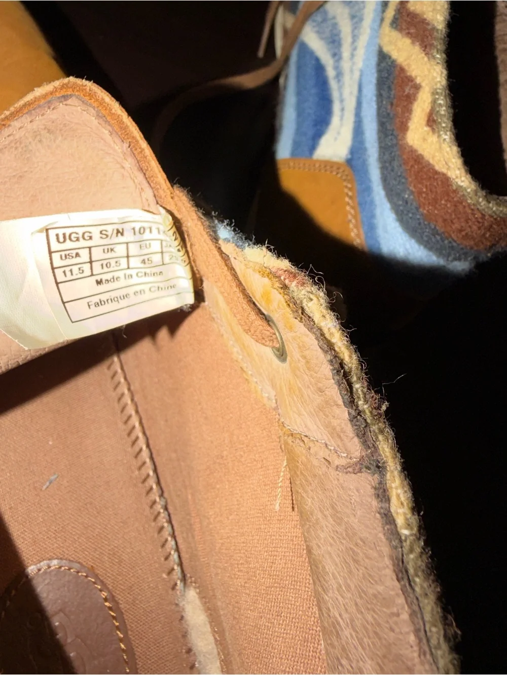 UGG Men's Chukka Boots in Tan and Blue Pattern